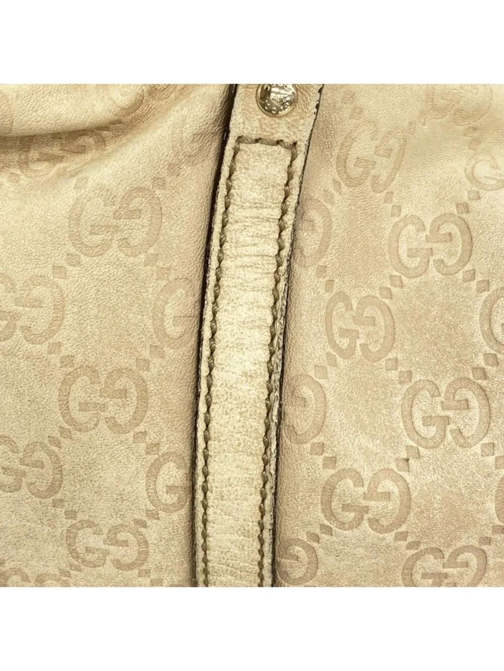 Gucci Tote Guccissima Leather Beige Champagne Gold